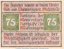 Notgeld DE 75 Pf. -2- Notgeld Kleinrentner Meiningen 876.2.a , 75 Pfennig Schein Nr.2 in kfr. o.D. TH -