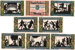 Serienscheine DE 8 Scheine kpl. Notgeld Stadt Geldern 416.1 , Set mit 8 Scheinen in kfr. von 1921 , Westfalen -