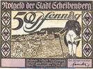 Serienscheine DE 50 Pf. Nr.3 -o.KN.- Notgeld Stadt Scheibenberg 1175.1.b , 50 Pfennig Nr.3 --Ohne Kennummer-- in kfr. -