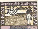 Serienscheine DE 50 Pf. Nr.5 -o.Kn.- Notgeld Stadt Scheibenberg 1175.1.b , 50 Pfennig Nr.5 --Ohne Kennummer-- in kfr. -