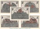 Notgeld DE 5 Scheine kpl. Cammin Notgeld M/G 218.1.a , Set mit 5 Scheinen in kfr. von 1922 , Pommern -
