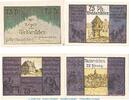 Serienscheine DE 4 Scheine kpl. Weddersleben Notgeld M/G 1386.1 , Set mit 4 Scheinen in kfr. o.D. SA -
