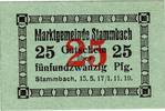 Kleingeld 1914-1922 25 Pf. Stammbach , Notgeld 25 Pfennig Schein unc-kfr. Ti.7070.05.53 Bayern o.D. Verkehr -