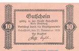 DE 10 Pf. Notgeld Stadt Schafstädt , 10 Pfennig Schein in kfr. Tieste 6450.05.20 von 1920 -