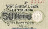 Notgeld DE 50 Pf. Notgeld Neustadt Saale, 50 Pfennig Schein in kfr. Tieste 4975.10.10 von 1919 BAY -