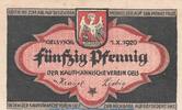 Kleingeld 1914-1922 50 Pf. Notgeld Kfm. Verein Oels , 50 Pfennig Schein in kfr. Tieste 5320.05.10 von 1920 -