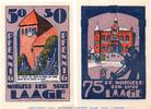 Serienscheine DE 2 Scheine kpl. 2 x Notgeld der Stadt Laage 754.2 , Set mit 2 Scheinen in kfr. o.D. -