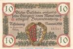 DE 10 Pf. Notgeld Marktgemeinde Nesselwang , 10 Pfennig Schein in kfr. Tieste 4800.05.10 -