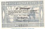 Notgeld De 50 Pf. Notgeld Stadt Jerichow , 50 Pfennig Schein in kfr. Tieste 3275.05.01 von 1920 -