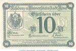 DE 10 Pf. Notgeld Stadt Jena , 10 Pfennig Schein in kfr. Tieste 3270.35.15 von 1919 , TH -