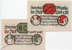 Serienscheine DE 2 Scheine kpl. 2 x Notgeld Stadt Lorch 815.1 , Set mit 2 Scheinen in kfr. von 1920 -