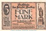 Großnotgeld 5 Mk. Fulda , Notgeld 5 Mark -Nordflügel- in kfr. Geiger 166.06 von 1918, Hessen -