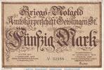 DE 50 Mk. Notgeld Stadt Geislingen , 50 Mark Schein in kfr. Geiger 170.03 von 1918 , BA-WÜ -