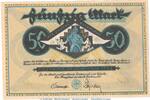 Großnotgeld 1922/23 50 Mk. Dortmund , Notgeld 50 Mark Schein in kfr. -eiserne- Müller 1065.14 , 10.10.1922 -