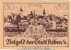 Notgeld 50 Pf. Köben a.O. Notgeld M/G 714.1 , 50 Pfennig Schein in kfr. von 1920 , Schlesien -