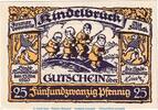 Notgeld De 25 Pf. Nr.1 Kindelbrück M/G 730.1 , Notgeld 25 Pfennig Nr.1 in kfr. von 1920 , Thüringen -