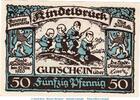 Notgeld 50 Pf. Nr.2 Kindelbrück M/G 730.1 , Notgeld 50 Pfennig Nr.2 in kfr. von 1920 , Thüringen -