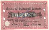 Großnotgeld De. 50 Mk. Neckarsulm , Banknote 50 Mark Schein in kfr.E , Geiger 368.03 , Württemberg 1918 -