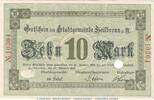 Großnotgeld 10 Mk. Heilbronn , 10 Mark Notgeld Schein KN rot in kfr.E , Geiger 228.04.c von 1918 -