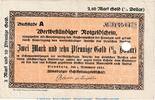 Wertbeständig 2,10 Gold Mk. Flensburg , 2,10 Mark Gold Notgeld Schein in gbr.E , Müller 1665.11 von 1923 SH -