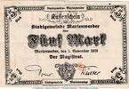 Großnotgeld 5 Mk. Marienwerder , 5 Mark Notgeld Schein in gbr. Geiger 350.2 von 1918 , WPR -