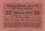 Großnotgeld 20 Mk. Schlochau , 20 Mark Notgeld Schein in gbr. Geiger 475.03.b von 1918 , WPR -