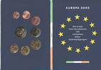 Irland 3,88 € + Silber Euro Kursmünzensatz 2002 , KMS Irland , mit Silber-Gedenkprägung pp -