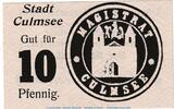 Notgeld 10 Pf. Culmsee Tieste 1250.05.01 , Notgeld 10 Pfennig Schein in kfr. von 1917 , WPR -
