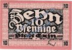 Kleingeld 1914-1922 DE 10 Pf. Exin , Notgeld 10 Pfennig Schein in kfr. Tieste 1830.05.55 , Posen von 1918 -