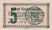 Wertbeständig 1923/24 5 Gold Mk. Eutin , Banknote 5 Gold Mark Schein in kfr. Müller 1640.4 Wertbeständig 1923 -