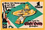 Seriennotgeld 1 Mk. Westerland , Notgeld Cafe Orth 1 Mark Schein in kfr. M-G 1416.1.a Schleswig -