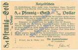 Wertbeständig 8,4 Pf. Gold Erfurt , 8,4 Pfennig Gold Notgeld Schein in kfr. Müller 1585.3 Wertbeständig -