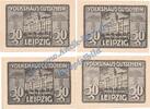 Serienscheine DE 4 Scheine kpl. -grau- Leipzig , Notgeld Set mit 4 Scheinen -grau- in kfr. M-G 786.3 Seriennotgeld o.D. -
