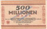 inflation 500 Mio. Dortmund , Banknote 500 Mio. Mark Schein in gbr. Keller 1061.m , Inflation 1923 -