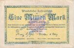 Inflation 1923 DE 1 Mio. Mk. Wandsbek , Banknote 1 Million Mark Schein in gbr. Keller 5448 Inflation 1923 -