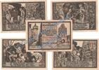 Notgeld 5 Scheine Gransee , Notgeld Set mit 5 Scheinen -Unterschrift- in kfr. M-G 465.1.b BBG o.D. -
