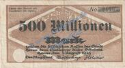 Inflation 500 Mio. Mk. Herne , Banknote 500 Millionen Mark Schein in gbr. Keller 2339.d-h Grossnotgeld -