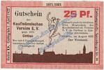 Notgeld 25 Pf. -D- Cottbus , Notgeld 25 Pfennig Schein -D- in kfr. M-G 243.1 Brandenburg von 1921 -