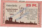 Serienscheine DE 25 Pf. -C- Cottbus , Notgeld 25 Pfennig Schein -C- in kfr. M-G 243.1 Brandenburg von 1921 -