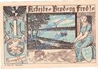 Serienscheine DE 1 Mk. Satrup , Notgeld 1 Mark Schein in kfr. M-G 1168.1.d , Dänemark - Schleswig -