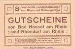 Seriennotgeld Deutschland Umschlag zur Serien Notgeld Bad Honnef , Umschlag , Verkaufsverpackung zu Mehl Grabowski 627. , von 1921 , Westfalen Serien Notgeld -