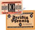 Notgeld De 2 Scheine Düsseldorf , Notgeld Set mit 2 Scheinen in kfr. Tieste 1535.30.40-41 , RHL 1920 -