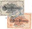 Notgeld De 2 Scheine Delitzsch , Notgeld Set mit 2 Scheinen in kfr. Tieste 1325.15.30-31 , Sachsen -