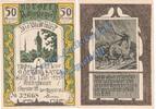 Notgeld De 50 Pf. Nr.2 Recklinghausen , Notgeld 50 Pfennig Schein Nr.2 in kfr. M-G 1103.1.a , NRW 1921 -