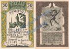 Notgeld De 50 Pf. Nr.4 Recklinghausen , Notgeld 50 Pfennig Schein Nr.4 in kfr. M-G 1103.1.a , NRW 1921 -