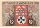 Notgeld De 50 Pf. Kiel , Notgeld 50 Pfennig -Jungdeutscher Orden- in kfr. M-G 694.1 , Schleswig -