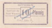 Notgeld De 10 Pf. -45 mm- Wunstorf , Notgeld 10 Pfennig Schein -45 mm- in kfr. Tieste 8145.15.16 NDS o.D. -