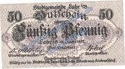 Kleingeld 1914-1922 50 Pf. Lahr , Notgeld 50 Pfennig Schein in kfr. Tieste 3810.05.20 , Baden von 1917 -