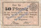 Kleingeld 1914-1922 DE 50 Pf. Jarotschin , Notgeld 50 Pfennig Schein in gbr. Tieste 3250.05.04 Posen von 1917 -