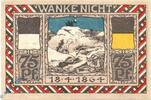 Serienscheine DE 75 Pf. Nr.2 Altona , Notgeld 75 Pfennig Schein Nr.2 schwarz , M-G 29.1 a von 1922 -